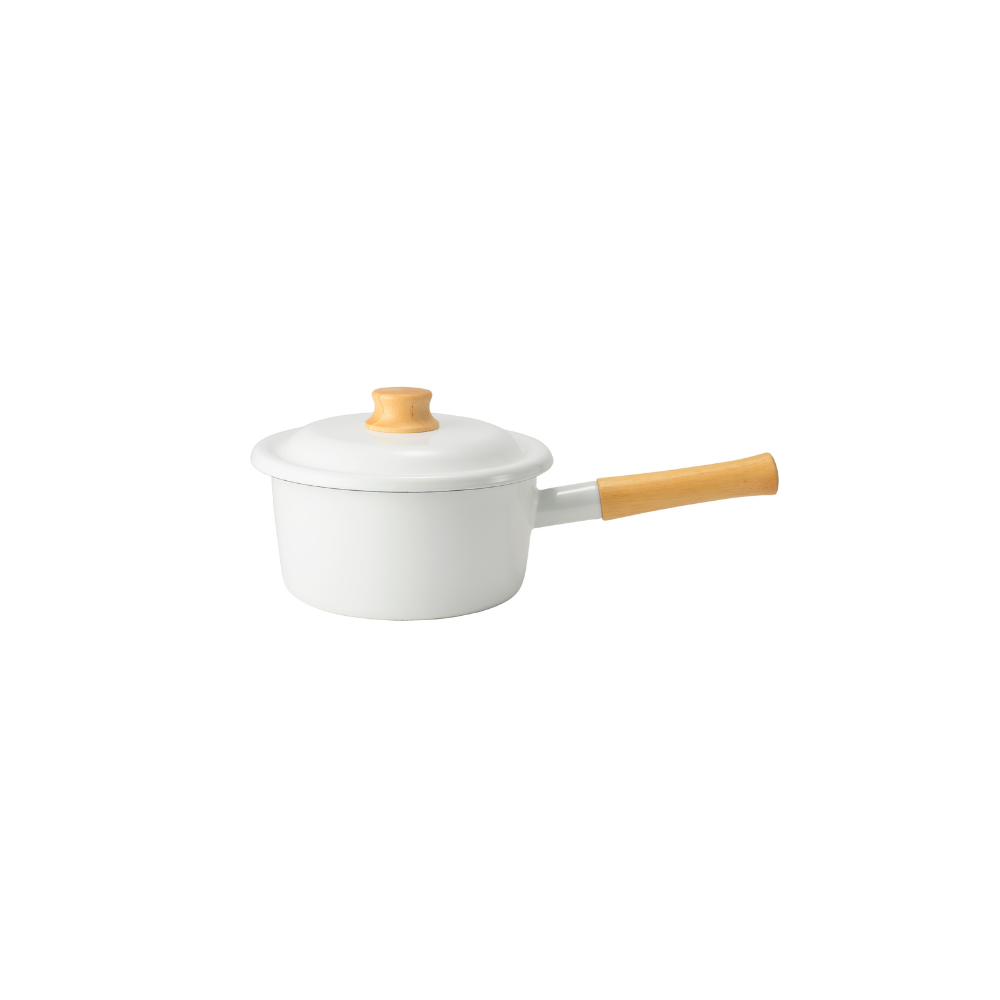 Cotton Plus 系列 單柄附蓋琺瑯平底鍋 18cm
