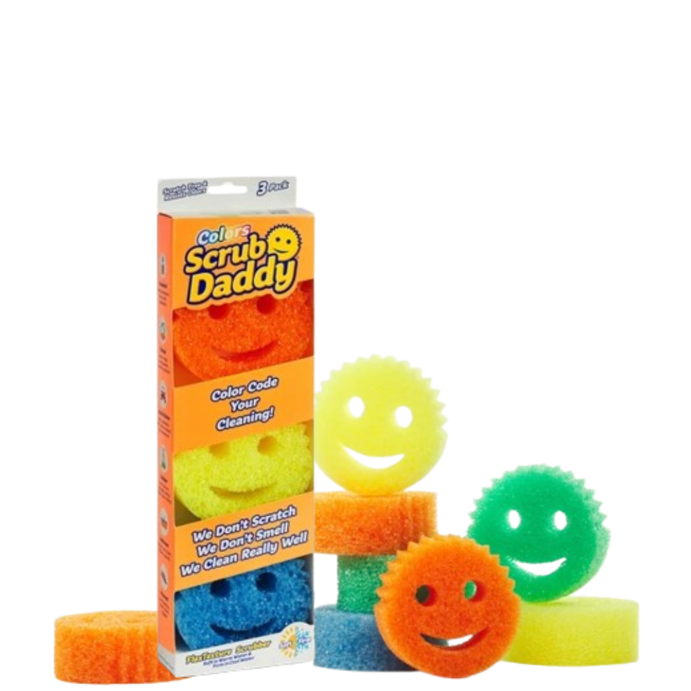 Scrub Daddy「微笑海綿」3件裝 (防刮、防臭、速乾專利清潔海綿)