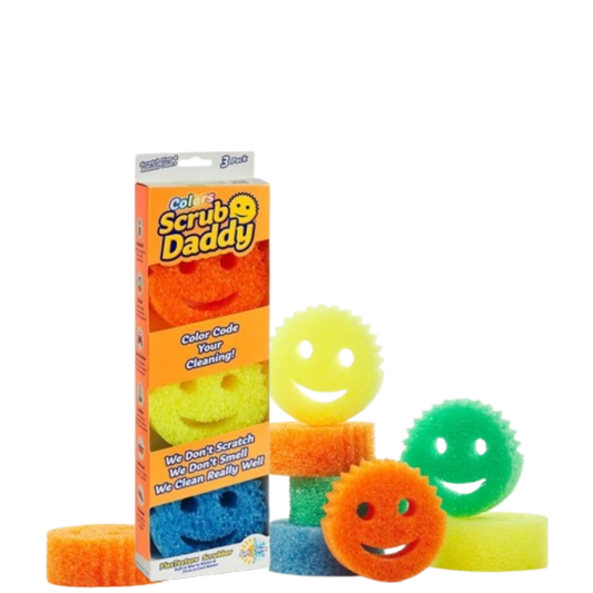 Scrub Daddy「微笑海綿」3件裝 (防刮、防臭、速乾專利清潔海綿)