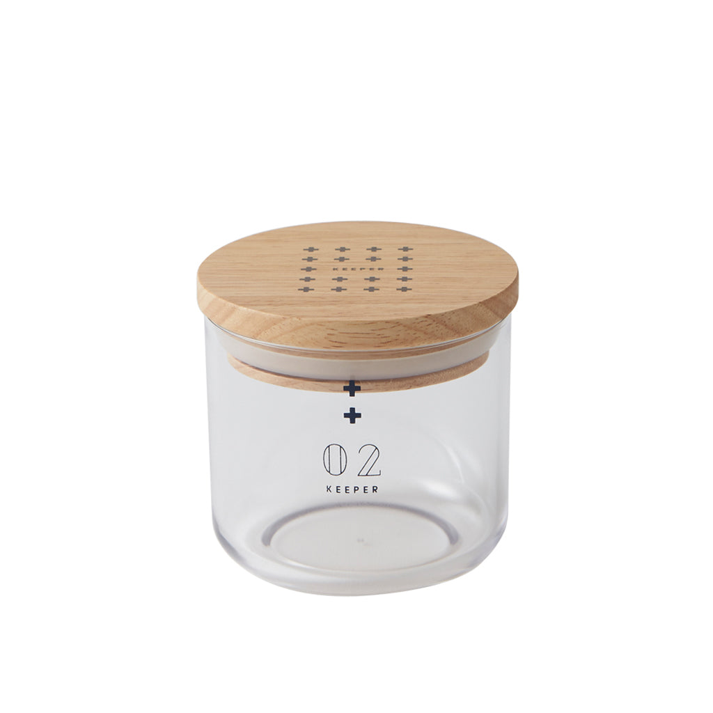 Canister 圓形木蓋食物保存透明樽  | 日本製造