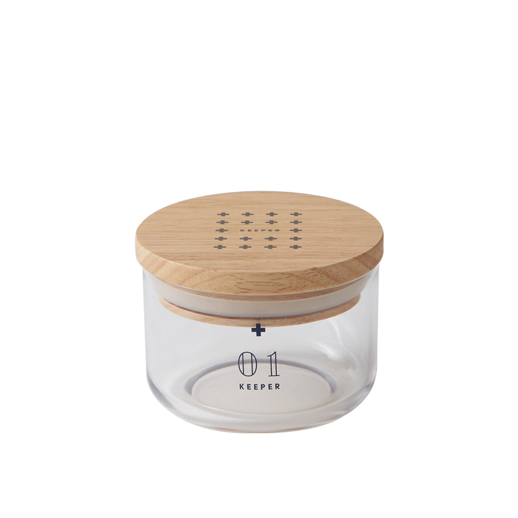 Canister 圓形木蓋食物保存透明樽  | 日本製造